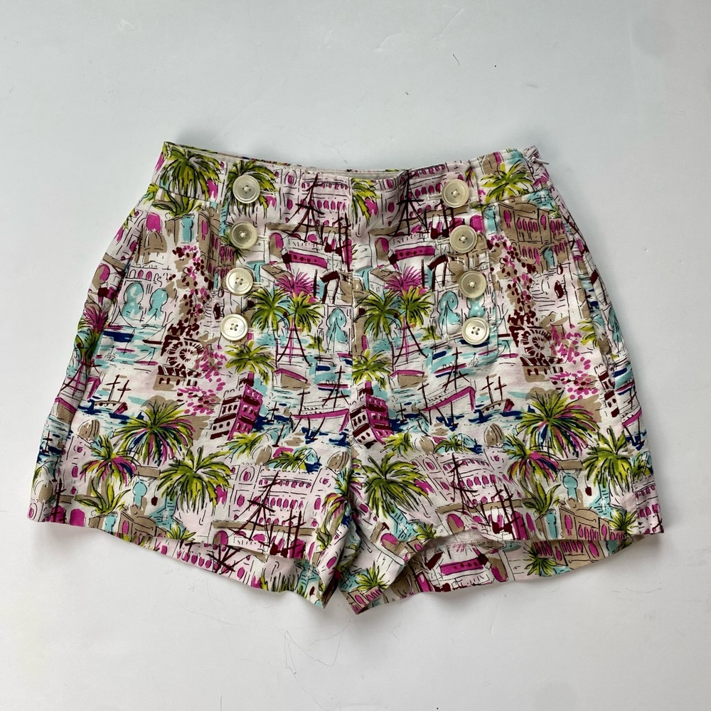 J. Crew Sailor Shorts in Harbor Print Size 2